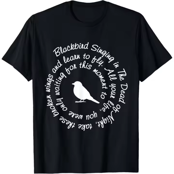 Camiseta de Manga Corta, 100% Algodón, Ropa Unisex para Hombres y Mujeres en 5 Tallas, Camiseta Negra, Cuello redondo con estampado. - 1