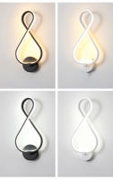 Lámpara De Pared Minimalista Moderna Para Sala De Estar Y Dormitorio Luz LED Interior Blanca Negra Decoración De Pasillo Iluminación AC90V-260V - details 23