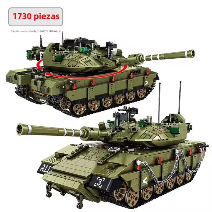 Bloques De Construcción De Tanque De Batalla Principal Merkava MK4 Serie Militar WW2 Para Niños Juguetes Regalos Para Niños De 6 a 12 Años Y Adolescentes - 1