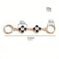 Cadena Extendida De Flor De Diamante Para Bolso De Hombro Y Cruzado 13.5cm Metálica De Aleación De Zinc Blanco Y Negro Accesorio DIY - details 0