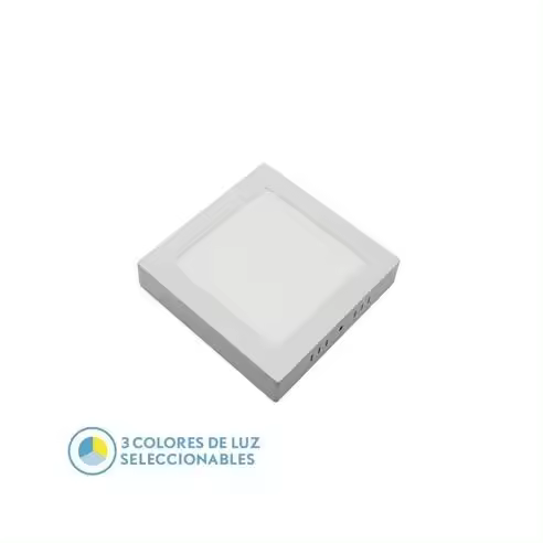FABRILAMP Downlight Superficie Gabro 18w 3000k-4000k-6500k Blanco 1620lm 3,5x22x22 Cm - Alta Luminosidad - 1