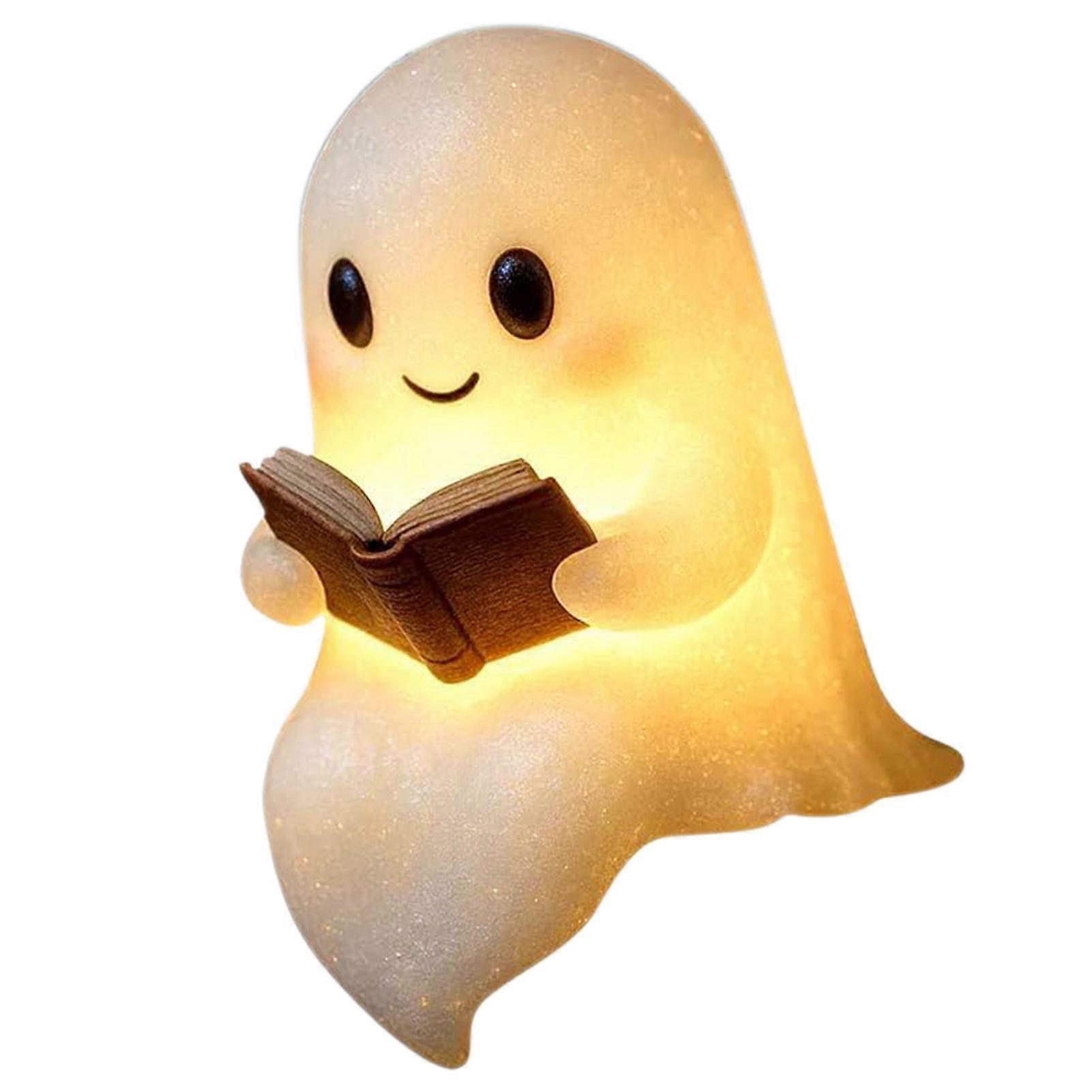 Lámpara de lectura con fantasmas: estatuas luminosas para Halloween, escritorios y salas de estar, perfecta para interiores y fiestas.