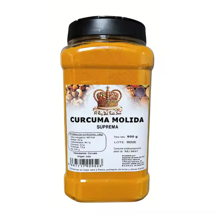 Curcuma Molida Suprema 900 gr - Nivel Superior - El Rey del Fruto Seco - 1
