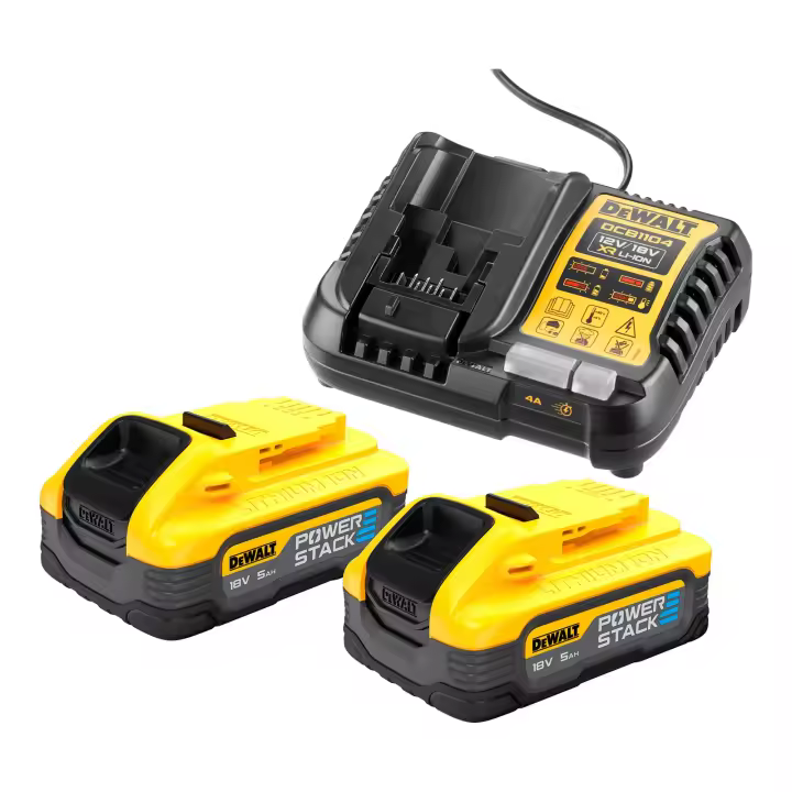 Dewalt ładowarka dcb1104 +2x5,0ah powerstack dcb1104h2 - 1