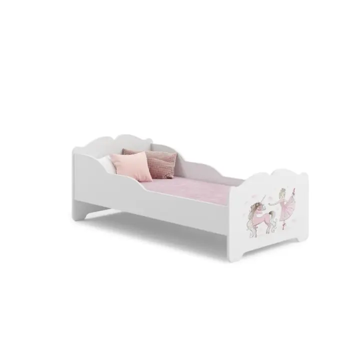 Cama de criança 140 x 70 com colchão e estrado incluídos Kobi Anna Girl with unicorn - 1