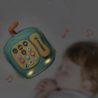 Telefono Musical Para Bebés Juguete Educativo De Iluminación Y Sonido Máquina De Historias Y Clima Para Niños Infantes 0-12 Meses Regalo Montessori - details 9