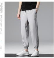 Pantalones Casuales De Verano Para Hombres Seda Helada Nueva Ropa Harajuku Callejera Deporte Jogging Traje De Pista Pantalones Sueltos De Cintura Media a La Pies - details 4