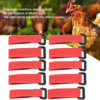 4 Pcs Collar De Cuello Para Gallo De Nylon Sin Ruido Suministros Para Granjas Gallo Rojo Correa Para Animales De La Granja - details 0