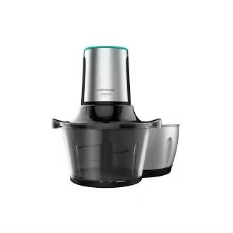 Cecotec 4186 ChopBeat 1500 TitanBlack Steel. Picadora de Carne y Verduras Eléctrica con 600 W 4 Cuchillas de Titanio Negro Bol de Acero Inoxidable de 1 5 L y 2 Velocidades 4186 - 1