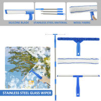 Kit Profesional De Limpieza De Ventanas Con Esponja Y Escobilla Y Pala De Acero Inoxidable De 53 Pulgadas Herramienta De Limpieza Para Ventanas - details 2