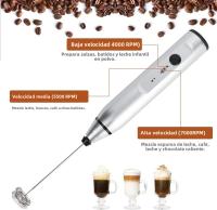 Batidor Eléctrico Portátil Para Leche Y Huevos USB Recargable Mezclador De Mano Para Café Crema Y Batidos Accesorio De Cocina - details 8