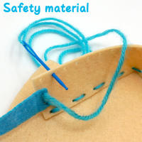Kit De Costura Para Niños 8 Piezas DIY Con Algodón Y Agujas Seguras Juguete Educativo De Preschool Para Crear Manualidades - details 5