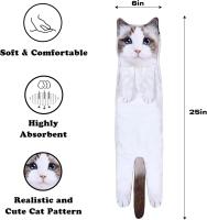 Divertidos Gatos Toallas de Mano Suspendible- Decoración Gato Baño Cocina - Toalla Absorbent Animal Regalos Navidad Amigos Invisibles-Regalos Originales Graciosos Mujer Amantes de Los Gatos - details 6