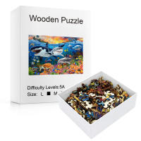 Rompecabezas De Madera Adulto Oceano - Pequeños Animales Creativos - Regalo Ideal Para Familia Y Niños - Dificultad Alta - details 1