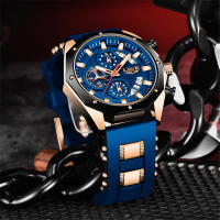 Reloj De Pulsera De Cuarzo LIGE Para Hombre De Lujo Deportivo Y Militar Resistente Al Agua Con Bandas De Silicona Y Manos Luminosas - details 12