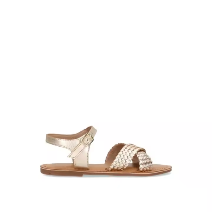 ETIKA Sandalia 13709 Oro para Niña - Piel - Suela Plana - 1