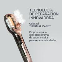 Rowenta Hair Therapist - Cepillo reparador del cabello, a vapor, repara hasta un 78% dañado, tecnología Thermal Care, revestimiento keratina, incluye accesorios, negro, CF9940F0 - details 3