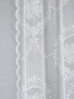 Panel De Cortina Transparente Blanca Con Diseño Floral Para Patio Y Jardín Cortina De Encaje Lace Para Decoración De Pícnic Con Bolsa De Rodillo - details 6