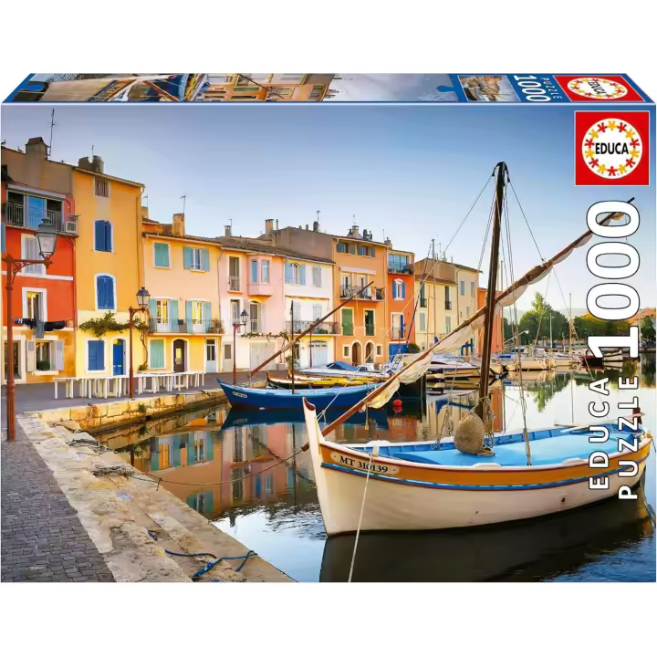 Puzzle 1000 Piezas Puerto de Martigues Provenza Medidas: 68 x 48 cm. Incluye Cola Fix Puzzle  Educa 19928 - 1