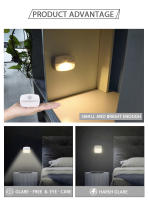 Lámpara Nocturna Inteligente LED Para Armario Y Escaleras Sensor De Movimiento PIR Luz De Baño Y Cocina Automática ON/OFF - details 7