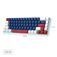 Teclado Mecánico Portátil MageGee 60% MK-Box Con Iluminación LED Compacto De 68 Teclas Para Oficina Y Juegos En Windows PC - details 2