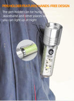 MiniLinterna De Cadena Multiusos Recargable Rápida Impermeable Con Luz Fluorescente Magnética Para Camping Y Defensa - details 5