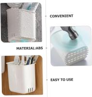 Soporte de almacenamiento de pared con ventosa para baño, organizador de cepillos de dientes eléctricos, instalación sin taladro, diseño que ahorra espacio para un secado rápido, fácil de quitar - details 2