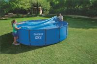 Cobertor Solar de Burbujas BESTWAY para Piscina Desmontable de varias medidas y modelos: rectangular y circular de fácil instalación sobre el agua. El plástico evita que el agua se ensucie y lo calienta, en cierta medida. - details 0