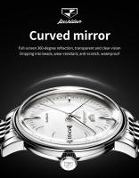 Reloj Mecánico Automático Para Hombre JSDUN Resistente Al Agua De Moda Casual Simple Pulsera De Acero Inoxidable Display Sin Números - details 5
