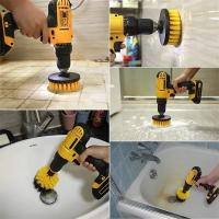 Kit De 4 Brocas Eléctricas Para Limpieza De Baño Y Cocina Cepillo De Limpieza Para Inodoro Escobillas De Nylon Para Piso Techo Y Ruedas De Coche Herramientas De Limpieza Doméstica Ambientalmente Amigables - details 4