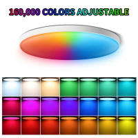 Lámpara De Techo Redonda Inteligente 24W RGB+WW+CW Soporte Para Control Remoto Por Smartphone Iluminación Variable De Color Con Ilusión Lámparas Modernas Para El Hogar - details 6