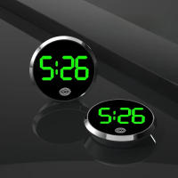 Reloj Digital LED Mini Para Coche Tipo Toque Adorno Automotriz Stick-On Interno Pantalla Táctil Para Vehículos - details 3