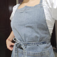 Aguayos De Lienzo Unisex Elegante Con Bolsillos Para Cocina Jardinado Pintura Uniforme De Chef Pinafore Drop Ship Para Hombres Y Mujeres - details 1