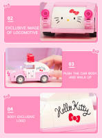 Bloques De Construcción Hello Kitty Coche Autobús Modelo Juguete De Artesanía DIY Para Niños Decoración De Escritorio Regalos De Fiestas - details 5