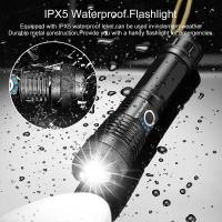 Linterna De Mano Zoom Alta Potencia 4 Núcleos XHP50 LED Tipo C USB Recargable Con Batería 18650 Lámpara Exterior Para Camping - details 6