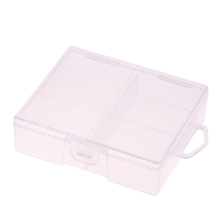 【AN】【SA】Transparent Battery Storage Box For 18650 Batteries Plastic Organizer With Hardware Accessories And Divider With Cover,