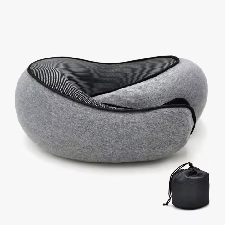 Almohada de viaje Almohada de cuello de avión Almohada de espuma de memoria Almohada lavable - 1