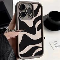 Funda De Silicona Para iPhone Con Patrón De Rayas Y Retícula De Zorro Moda Compatible Con Modelos 15 14 13 12 11 pro Max XS X XR 7 8 plus SE 2020 Cubierta Suave Antigolpes Y Anti-Resbaladizo - details 2