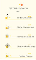 Paraguas plegable para hombre y mujer, sombrilla de doble uso con forma de fruta, corazón, lluvia soleada, protector solar - details 5