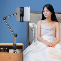 Soporte De Tableta Para Cama Con Brazo Largo Soporte Giratorio De 360° Para iPad Y Teléfonos Móviles De 4 a 12.9 Pulgadas Montaje En Lado De Escritorio Material De Aluminio - details 0