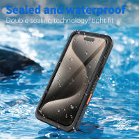 Funda de teléfono impermeable para iPhone 16 Pro Max Plus, Bolsa de Natation a prueba de golpes, parachoques protector, cobertura complete with cubierta de boton - details 1