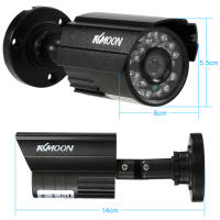 Cámara Analógica Bullet 200TVL Con 24 Lámparas IR Visión Nocturna Sensor CMOS Tamaño 1/3'' IR-CUT Impermeable Para Seguridad Doméstica Sistema PAL - details 10
