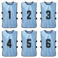 Chalecos De Deporte Para Niños 6/12PCS Camisetas De Fútbol Rápidas Secado Uniforme De Equipo De Baloncesto Entrenamiento Con Números - details 21