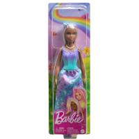 Muñeca Barbie princesa Dreamtopia con falda y corpiño azul y morado, pelo rubio plateado y lila, incluye diadema azul con estrella y collar blanco MATTEL (HRR10) - details 3