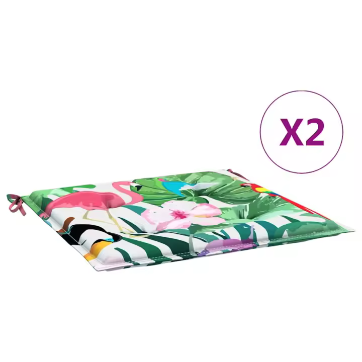 Fundas para Silla de Jardín 2 UDS lienzo multicolor 50x50x4 cm - 1