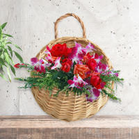 Cesta De Rotura Colgante Para Pared Hecha a Mano Con Vaso De Rattan Decoración De Jardín Y Balcón De Casa Maceta De Flores De Hilo Tejido - details 10