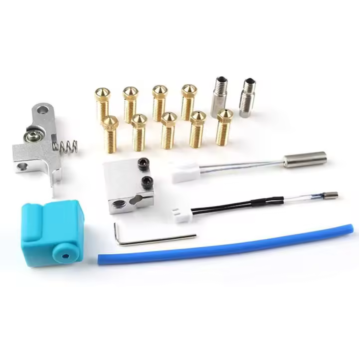 Kit de extrusor Calentador de manguera Manguito de silicona Manguito de cuello y mango Termistor Calentador de brazo loco DIY Profesional Cok Genius Boquilla Impresora 3D Herramienta de reparación para artillería Sidewinder X1 - 1
