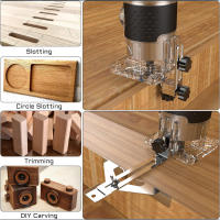 Máquina enrutadora de madera de 800W, recortadora eléctrica para carpintería, herramientas de corte de fresado de tallado de madera de 1/4 pulgadas, 30000RPM, herramientas eléctricas de carpintero - details 6