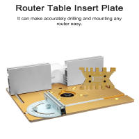Placa De Inserto Para Mesa De Router De Aleación De Aluminio Herramienta Auxiliar De Grabado Y Trimmig Para Mecánica De Madera Benches De Madera - details 4