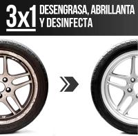 LIONSWAY | WHELL SPARK 1L - Limpia Llantas Profesional para Coche y Moto - Descontaminante Férrico, Limpia, Desengrasa y Abrillanta + Bayeta Incluida - details 0